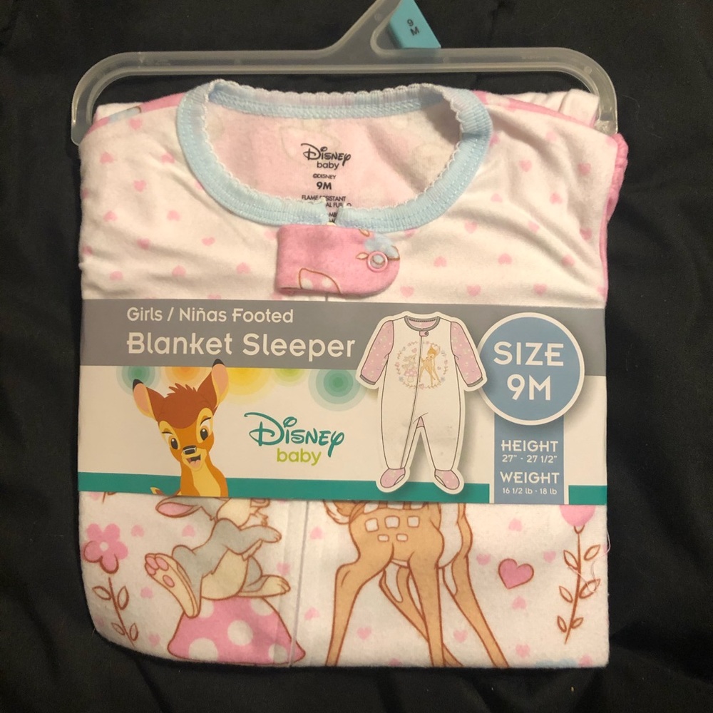 Bambi Baby Girl Microfleece Blanket Sleeper